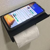 Suporte de papel higiênico com apoio para celular lenço Wd Suporte de papel higiênico com apoio para celular lenço Wd
