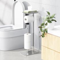 Suporte de papel higiênico Josmimic com armazenamento na prateleira superior Suporte de papel higiênico Josmimic com armazenamento na prateleira superior