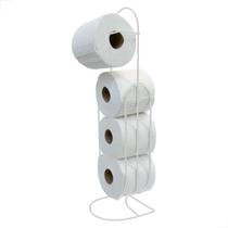 Suporte de Papel Higiênico Luxo - Branco, Funcionalidade e Design para Seu Banheiro