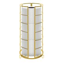 Suporte de papel higiênico NearMoon 3 Rolls em metal dourado à prova de ferrugem Suporte de papel higiênico NearMoon 3 Rolls em metal dourado à prova de ferrugem