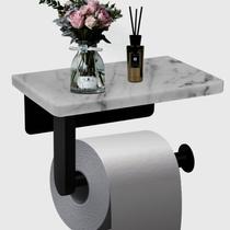 Suporte de papel higiênico Nodafuer Marble Prateleira montada na parede Suporte de papel higiênico Nodafuer Marble Prateleira montada na parede