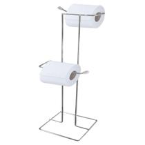 Suporte De Papel Higiênico Para Chão Duplo Atacado Cromado
