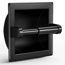 Suporte de papel higiênico POKIM em aço inoxidável preto fosco Suporte de papel higiênico POKIM em aço inoxidável preto fosco