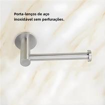 Suporte de Papel Higiênico Sem Pregos - Aço Inoxidável - Design Criativo