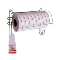 Suporte de Papel Toalha de Parede com Ganchos 10x28cm Suporte de Papel Toalha de Parede com Ganchos 10x28cm