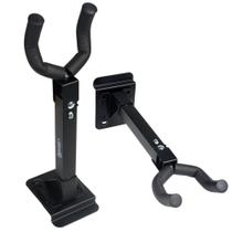 Suporte de Parede Aço Reforçado Gancho Emborrachado Para Pendurar Violão Guitarra Cavaco Baixo Ukulele Cor Preto Com Regulagem P/ Lados Suporte de Parede Aço Reforçado Gancho Emborrachado Para Pendurar Violão Guitarra Cavaco Baixo Ukulele Cor Preto Com Regulagem P/ Lados