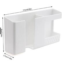 Suporte De Parede Adesivo Com Duas Camadas Para Controle Remoto e celular Multifuncional - branco Suporte De Parede Adesivo Com Duas Camadas Para Controle Remoto e celular Multifuncional - branco