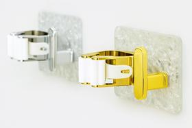 Suporte De Parede Adesivo Para Vassouras e Rodos Gancho Lateral Fixação Sem Furo Parede 2 Peças