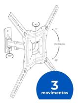 Suporte De Parede Articulado Para Smart Tv Led Oled E Qled C