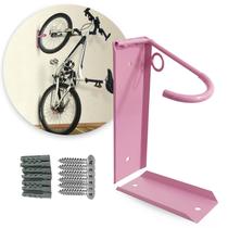 Suporte De Parede Bicicleta Machado Vertical 1 Bike Rosa