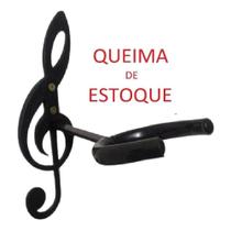 Suporte de Parede Clave de Sol para Violão e Guitarra Até 12 kg em Plástico PP OEM Suporte de Parede Clave de Sol para Violão e Guitarra Até 12 kg em Plástico PP OEM