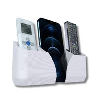 Suporte de Parede com Compartimento Triplo Para Controle Remoto TV ou Ar Condicionado e Celular - ARTBOX3D Suporte de Parede com Compartimento Triplo Para Controle Remoto TV ou Ar Condicionado e Celular - ARTBOX3D