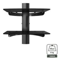 Suporte De Parede Duplo P/ Dvd/conversores /altura Ajustável