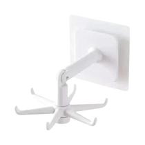 Suporte De Parede Giratório 360 Graus Com Seis Ganchos Para Utensílios De Cozinha Em PP Suporte De Parede Giratório 360 Graus Com Seis Ganchos Para Utensílios De Cozinha Em PP