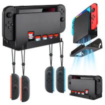 Suporte de parede JinLunar para Nintendo Switch com 6 suportes para Joy-Con