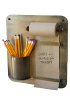 Suporte de parede Note Roll com porta-lápis Kalalou NDE1280 Brown Suporte de parede Note Roll com porta-lápis Kalalou NDE1280 Brown