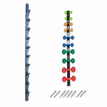 Suporte De Parede Para 10 Halteres De Peso Preto Suporte De Parede Para 10 Halteres De Peso Preto