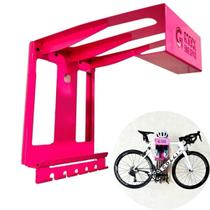 Suporte De Parede Para Bicicleta Rosa Bike Mtb Horizontal