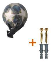 Suporte De Parede para Bolas Futebol Campo Society PRETO Suporte De Parede para Bolas Futebol Campo Society PRETO