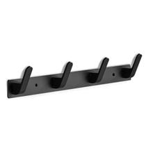 Suporte de parede para cabide Gxfctys Space Aluminium Black com 4 ganchos
