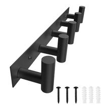 Suporte de parede para cabide VAEHOLD Black 5 ganchos em aço inoxidável Suporte de parede para cabide VAEHOLD Black 5 ganchos em aço inoxidável