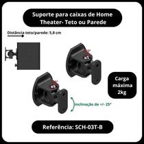 Suporte de parede para caixas de home theater até 2kg com giro - Avatron Suporte de parede para caixas de home theater até 2kg com giro - Avatron