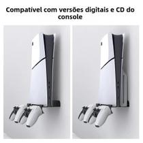 Suporte De Parede Para Console PS5 Slim Com Suporte Para Controle, Suporte De Armazenamento Em Aço