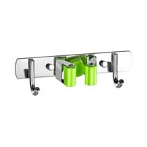 Suporte de Parede para Esfregão e Vassoura em Aço Inoxidável - Cozinha e Banheiro
