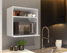 suporte de parede para forno / microondas com prateleira na cor branco - Start-Home-Shop
