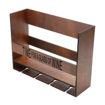 Suporte de Parede para Garrafas e Taças Time for Wine 30 cm x 40 cm x 12 cm Suporte de Parede para Garrafas e Taças Time for Wine 30 cm x 40 cm x 12 cm
