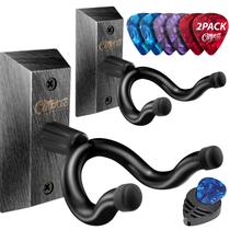 Suporte de parede para guitarra CleFarc, pacote com 2 palhetas e suporte para guitarra
