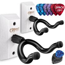 Suporte de parede para guitarra CleFarc White, pacote com 2 acessórios