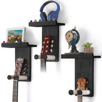 Suporte de Parede para Guitarra Keebofly - com 3 Palhetas de Madeira Suporte de Parede para Guitarra Keebofly - com 3 Palhetas de Madeira
