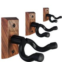 Suporte de parede para guitarra Onmiwod Black Walnut Wood, pacote com 3 Suporte de parede para guitarra Onmiwod Black Walnut Wood, pacote com 3
