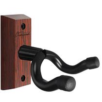 Suporte de parede para guitarra Onmiwod em madeira vermelha carbonizada em forma de U Suporte de parede para guitarra Onmiwod em madeira vermelha carbonizada em forma de U