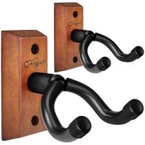 Suporte de parede para guitarra SNIGJAT, pacote com 2 unidades de madeira dura para baixo acústico Suporte de parede para guitarra SNIGJAT, pacote com 2 unidades de madeira dura para baixo acústico