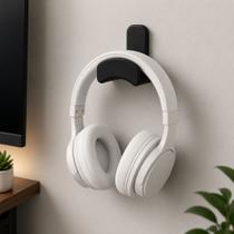 Suporte de Parede para Headset Headphone Fone de Ouvido com Montagem Oculta Organizador Gamer Home Office Cor:Preto