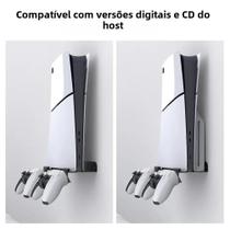 Suporte De Parede Para PS5 Slim Com Suporte Para Controle Para Edições Digital E Com Disco