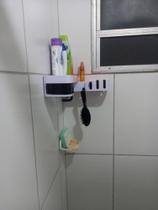 Suporte de Parede para Shampoo e condicionador com Gancho para Pendurar Esponja