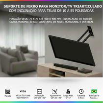 Suporte de parede para Tv monitor tela de 10 a 55 polegada Triarticulado Com Inclinação braço Longo Suporte de parede para Tv monitor tela de 10 a 55 polegada Triarticulado Com Inclinação braço Longo