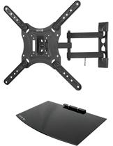 Suporte de parede para TV VIVO Mount-VWSF1 23-55" com prateleira preta Suporte de parede para TV VIVO Mount-VWSF1 23-55" com prateleira preta