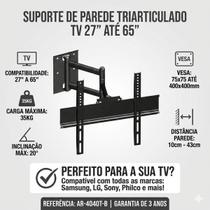 Suporte de parede para tvs 27 a 65 polegadas fixo tv led lcd com inclinação