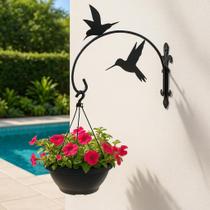 Suporte De Parede Para Vasos E Plantas Gancho Em Aço Carbono Modelo Beija Flor Decorativo e Resistente Suporte De Parede Para Vasos E Plantas Gancho Em Aço Carbono Modelo Beija Flor Decorativo e Resistente