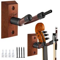 Suporte de parede para violino SNIGJAT Hardwood com suporte de arco 4/4-1/4 para violino Suporte de parede para violino SNIGJAT Hardwood com suporte de arco 4/4-1/4 para violino
