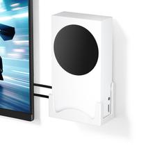 Suporte de parede para Xbox Series S Suporte de console de metal com base ventilada e almofadas antiarranhões Suporte de parede que economiza espaço para Xbox S com fácil instalação e design de dissipação de calor - Josmimic