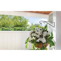 Suporte de parede Plant Hook LIVING ACCENTS Black Steel 23x23 cm