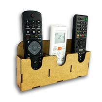 Suporte De Parede Porta 3 Controle Remoto Ar Tv Som Mdf Suporte De Parede Porta 3 Controle Remoto Ar Tv Som Mdf