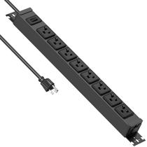 Suporte de parede Power Strip JUNNUJ Heavy Duty 20A 1200J com 8 tomadas