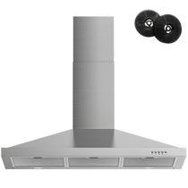 Suporte de parede Range Hood FIREGAS de 36 polegadas em aço inoxidável 450 CFM