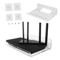 Suporte De Parede Universal Para Modem Roteador Com Adesivo Transparente